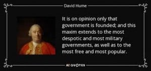 political authority governments only founded-on-opinions david hume quote