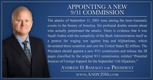 Andy 2016 presidential candidate new 9/11 commission