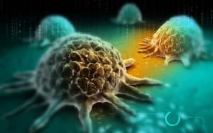 cancer cell digital rendition illustration