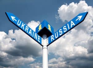 mixed messages on russia signpost ukraine russia