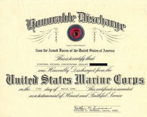 20 and back Discharge-USMC-DD256-1