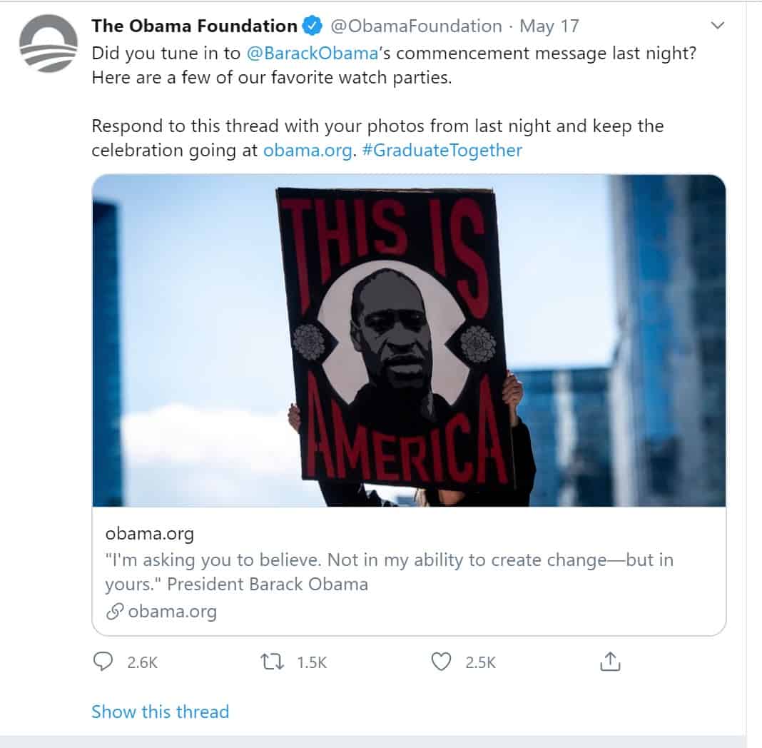 Obama Foundation George Floyd Poster Before Death