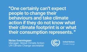 UN quote climate carbon footprint